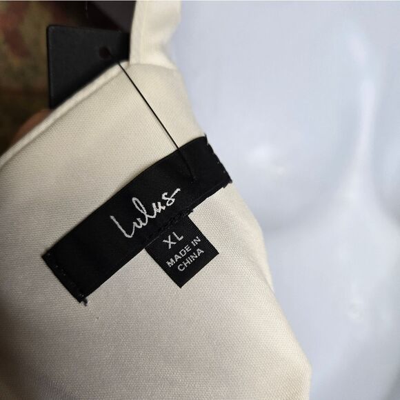 NEW Lulu's Know Your Worth white sequin thick strap square neck mini dress XL - Picture 6 of 14